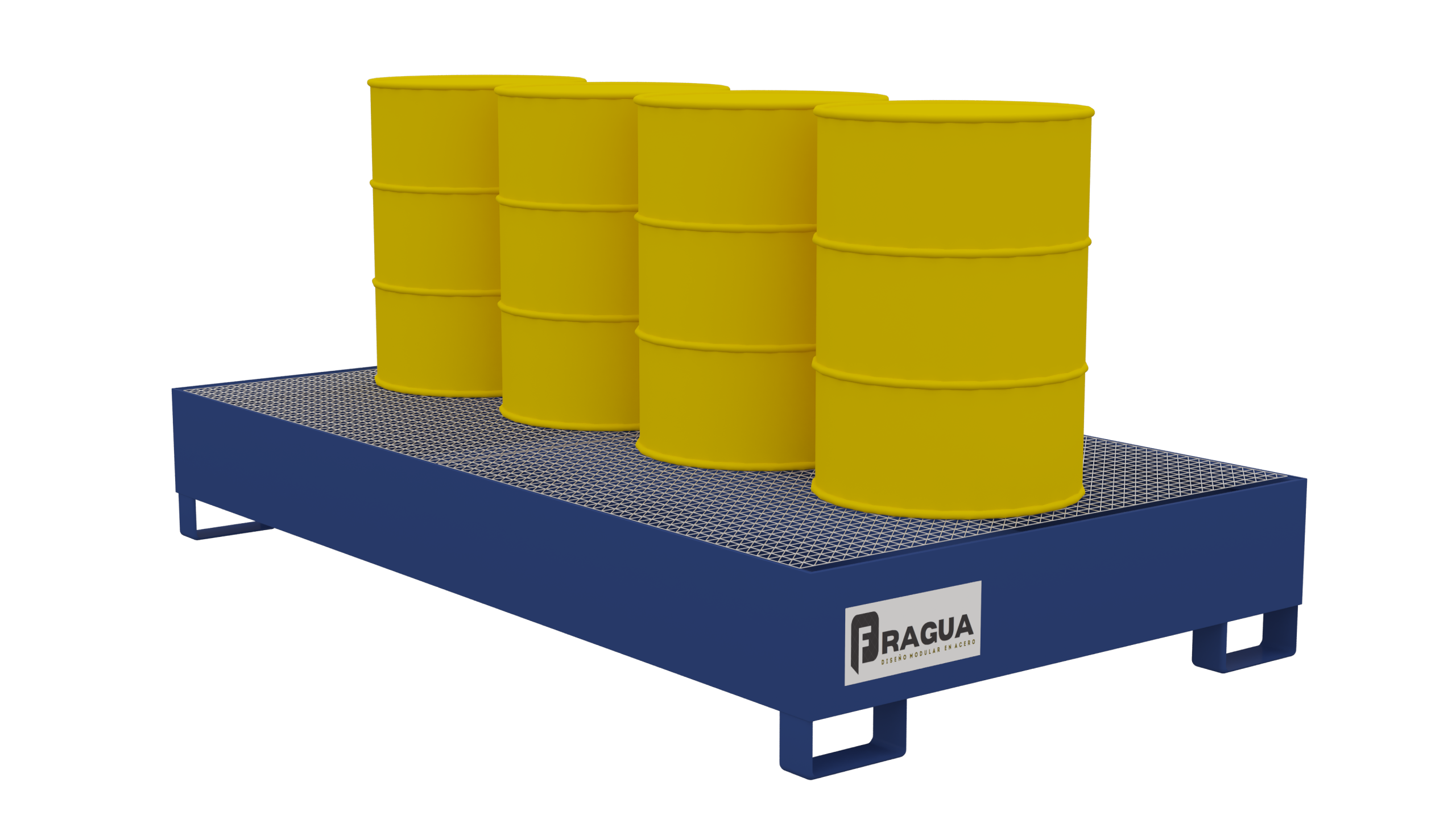Base Antiderrame Rectangular 4 Tambores